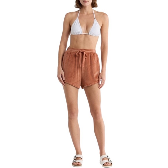 Vitamin A Pants - NWT Vitamin A Mari Cover Up Shorts in Latte Size 8 Medium